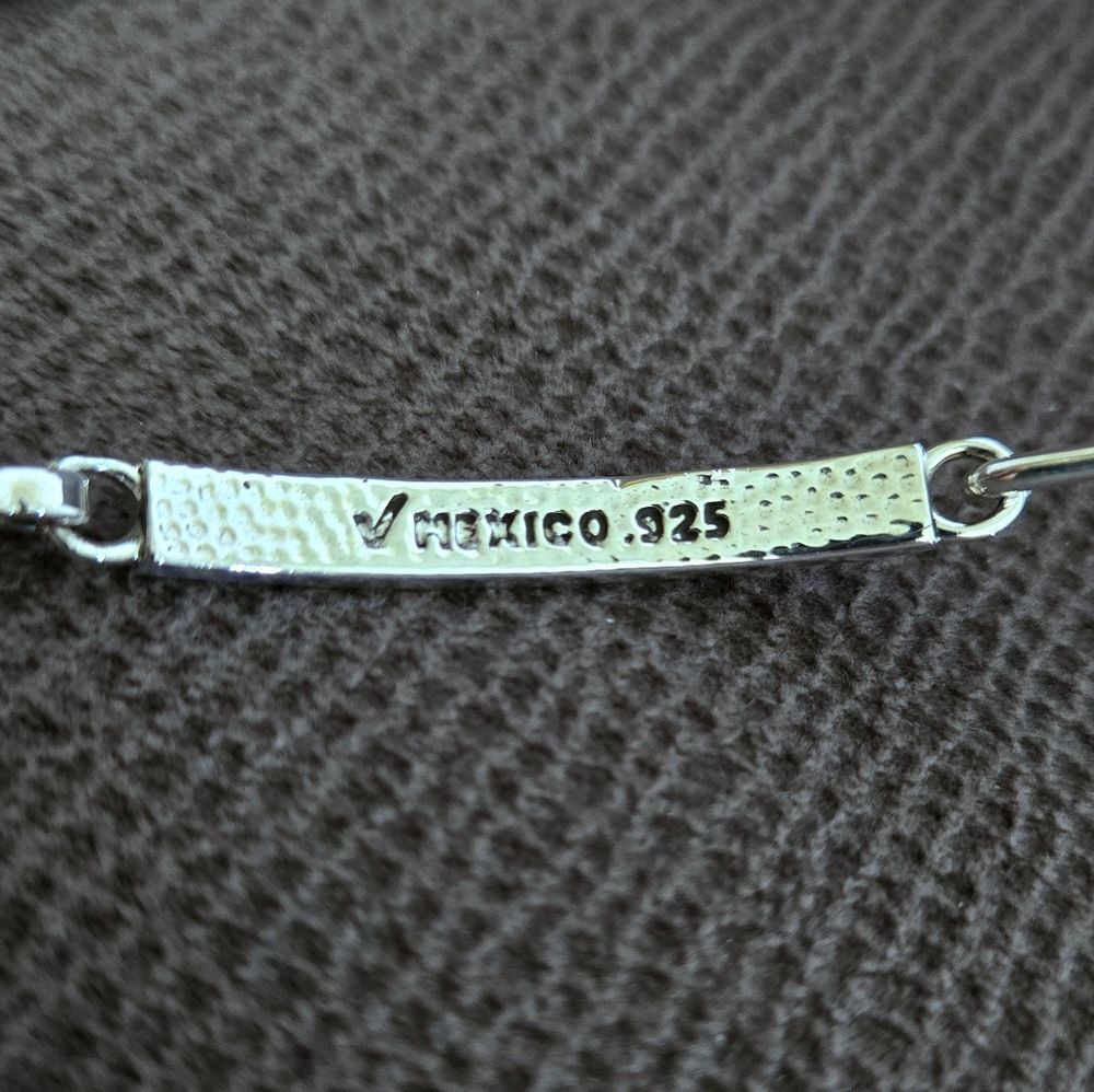 Taxco Sterling Silver🤍 Sleeping Beauty Turquoise🩵 Squares Flush Inlay Bracelet - Picture 9 of 16